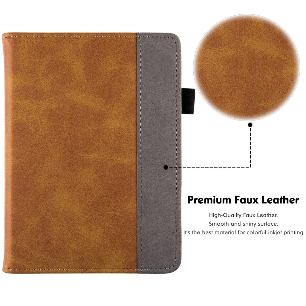 Kindle Paperwhite 5 leather case with adjustable wrist bracket in multiple colour options