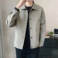 Korean-style slim fit men's single-layer jacket in polyester for spring and autumn.