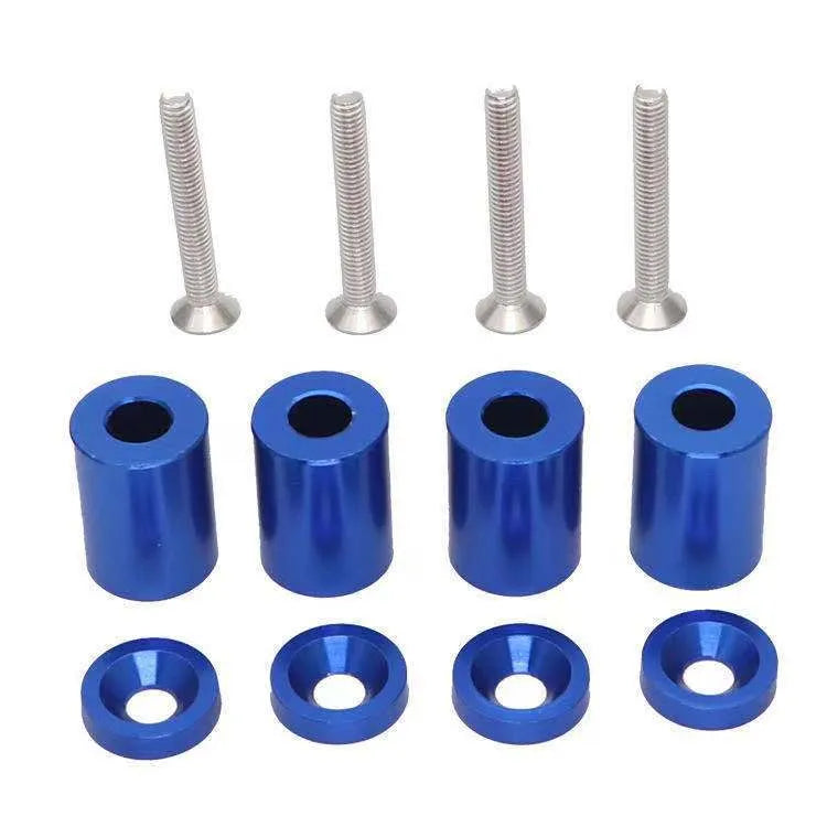 Aluminium alloy machine cover pad height sheet for car modification with screws, nuts, and washers