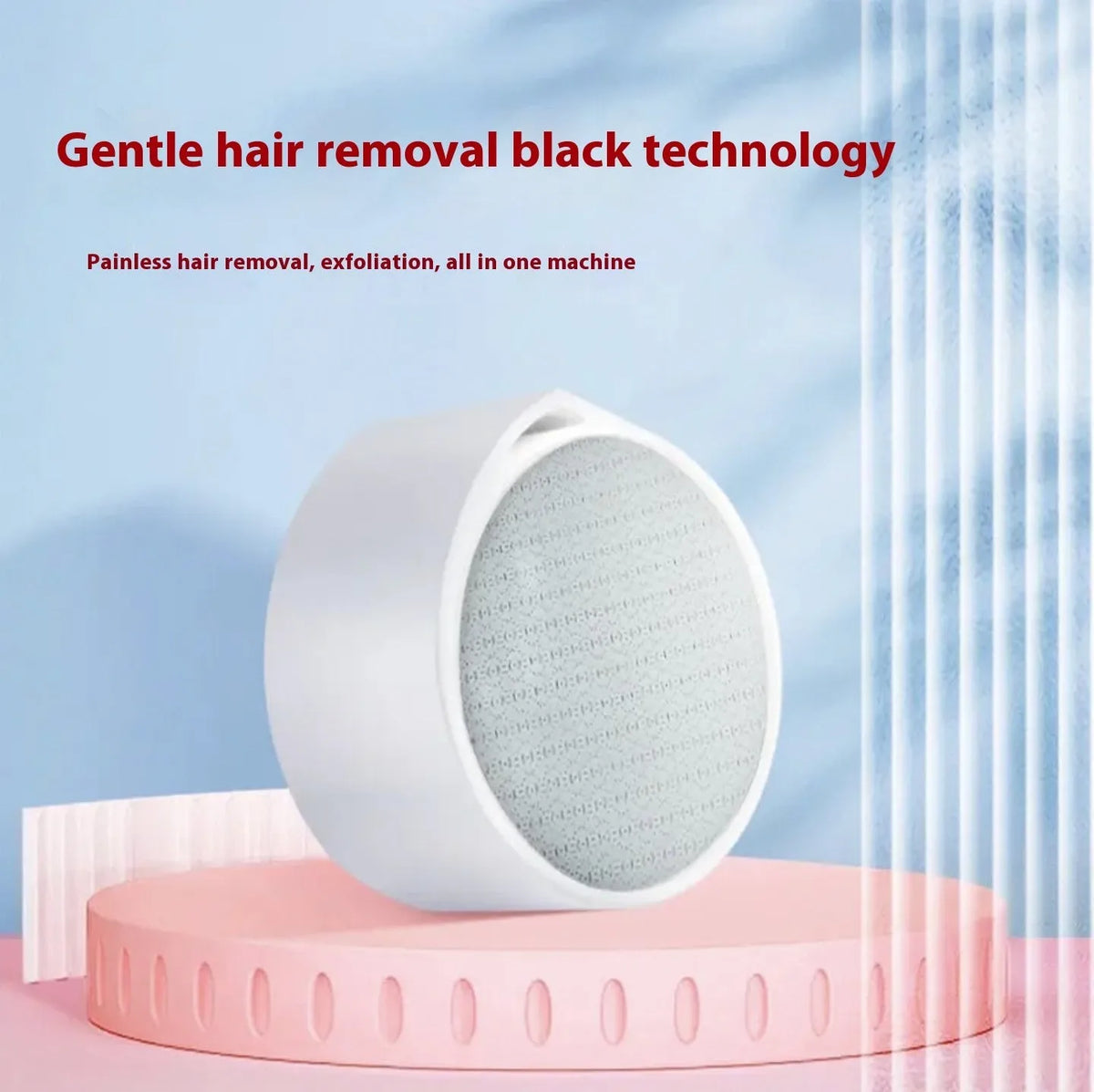 Nano glass 2-in-1 style epilator and dead skin remover foot grinder device.