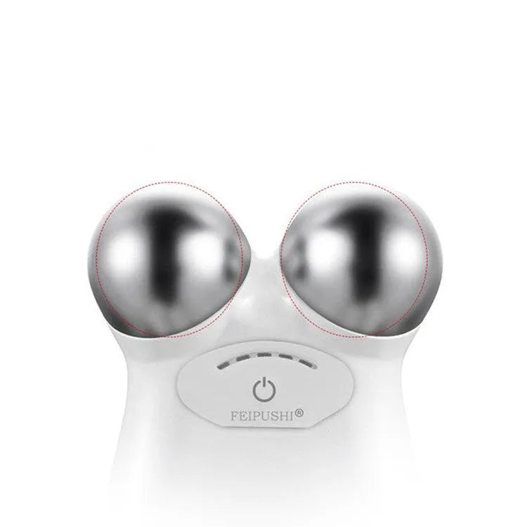 Pink HS-858 micro current facial lifting and firming device on white background
