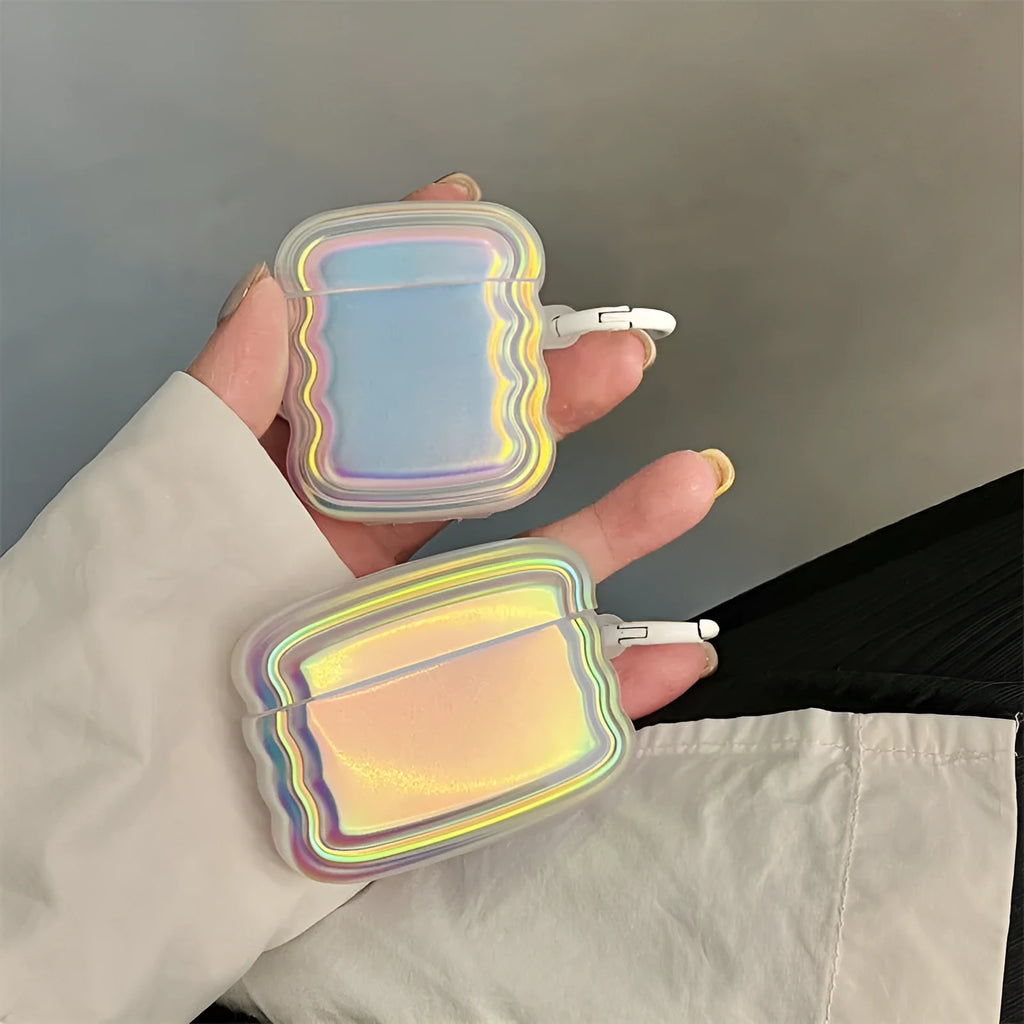 Silicone laser headset case for AirPods Pro 2 and other models in magic laser ring design