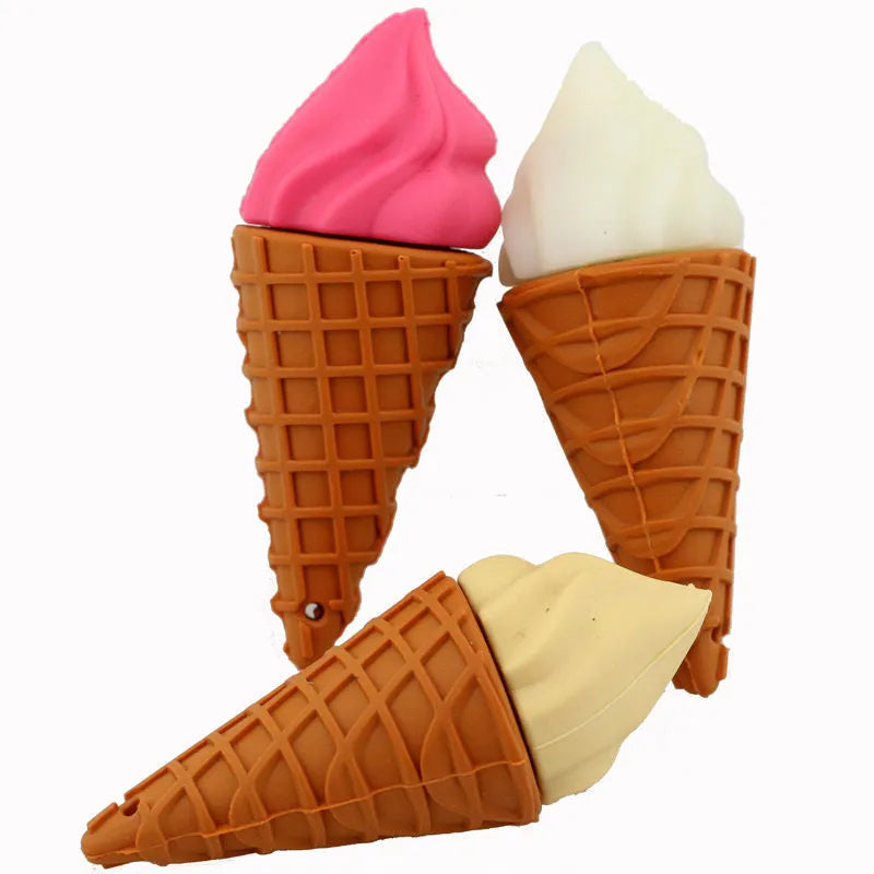Pink ice cream design USB flash drive with solid-state storage capacities from 4GB to 128GB
