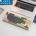 Wolf M87 wireless dual-mode keyboard in a compact 87-key layout with coloured keycaps