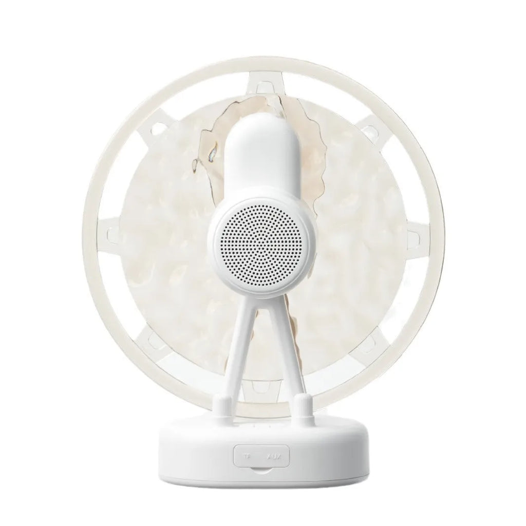 White Ferris wheel Bluetooth speaker with water ripple colourful LED lights