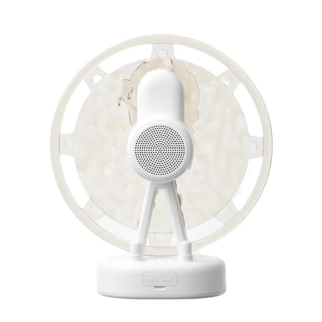 White Ferris wheel Bluetooth speaker with water ripple colourful LED lights