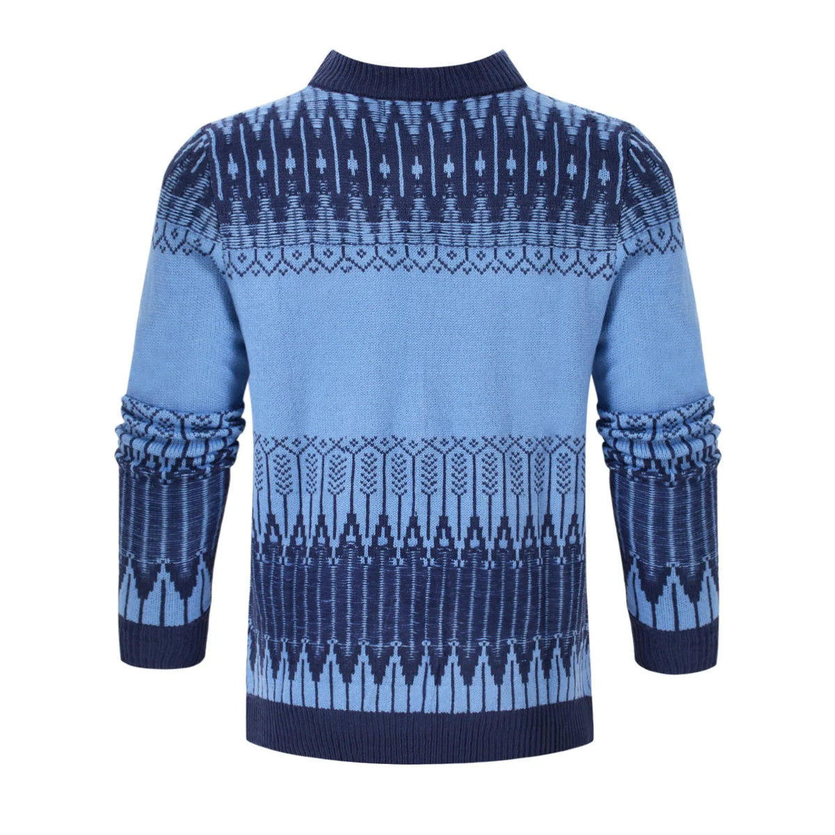 Men's knitted wool blend sweater in long sleeve pullover design for autumn winter