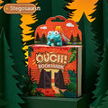 Cartoon dinosaur bookmark set featuring Tyrannosaurus Rex, Triceratops, Stegosaurus and Parasaurolophus designs for pupils