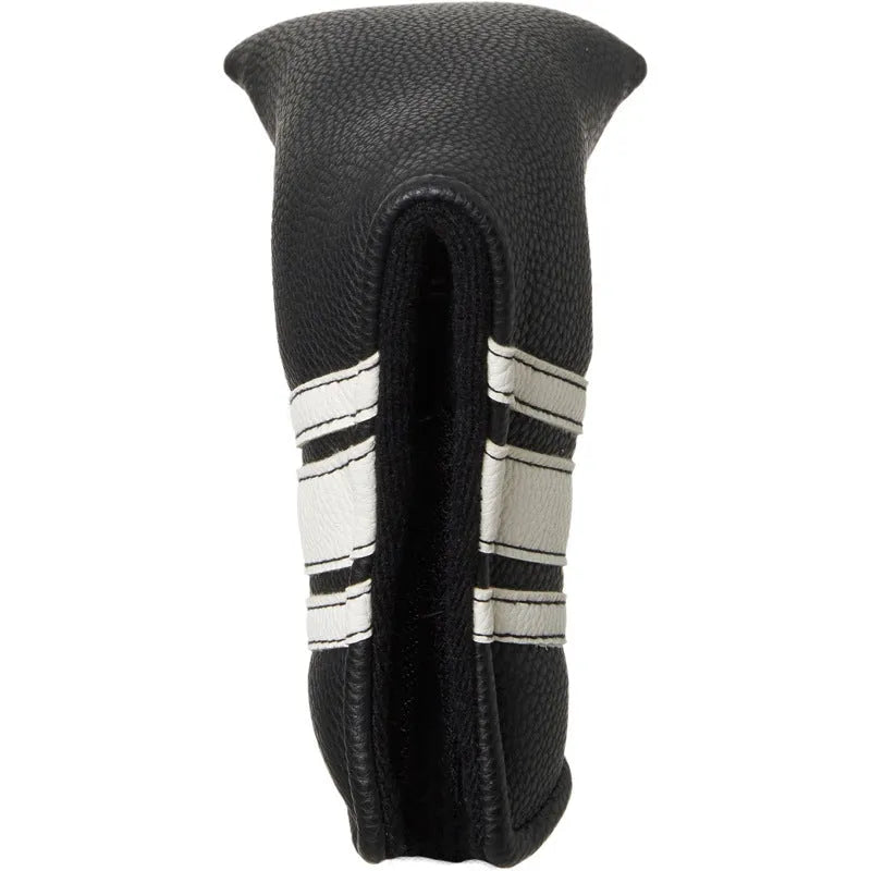 Black PU leather golf club head cover push rod case with sleeve for equipment protection