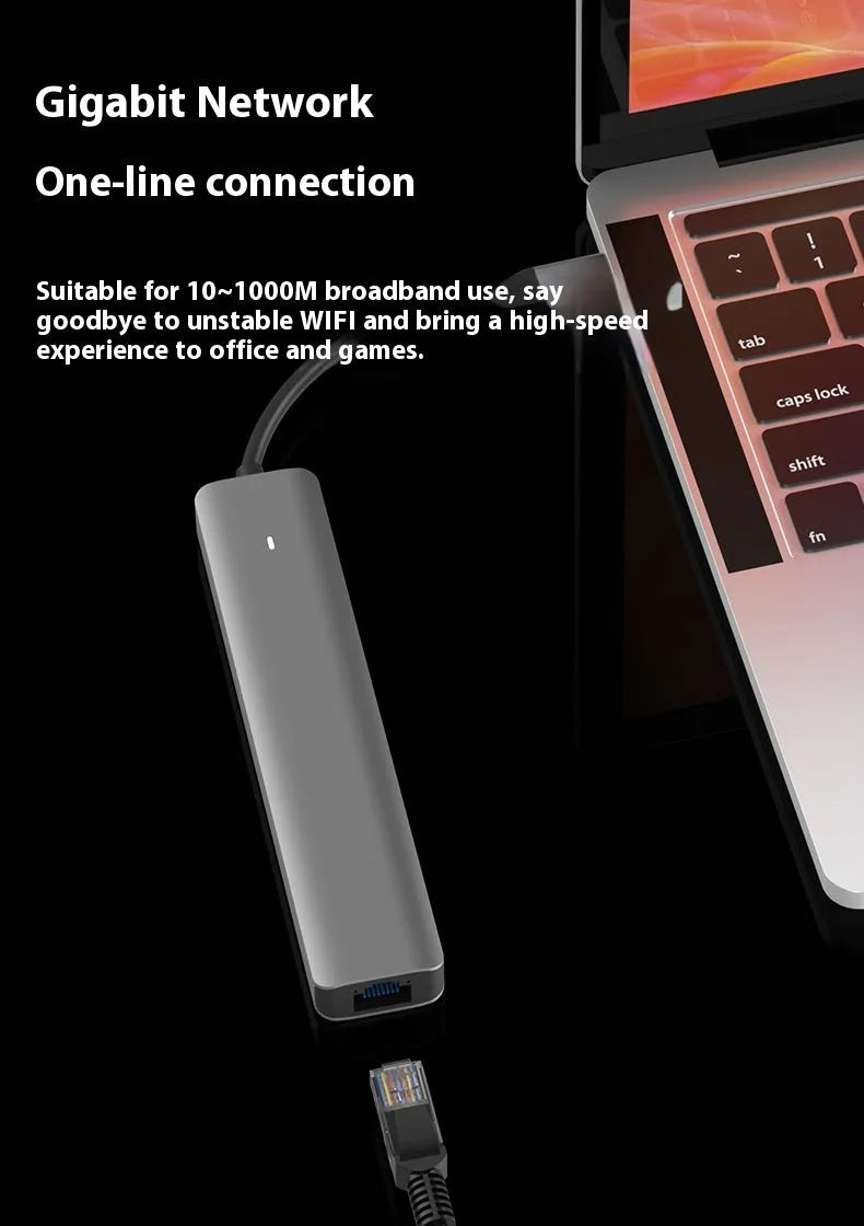LQT-LH07 7-in-1 card reader USB hub for laptop and desktop expansion.