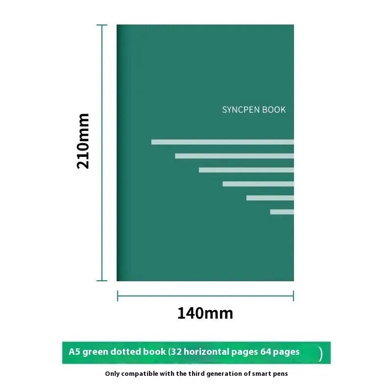 Loose leaf spiral notebook refill pack with 64-page paper block and assortment of pen refills