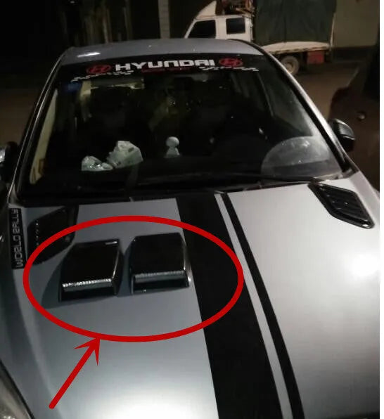 ABS plastic decorative car air vent simulation in black, white or silver colour