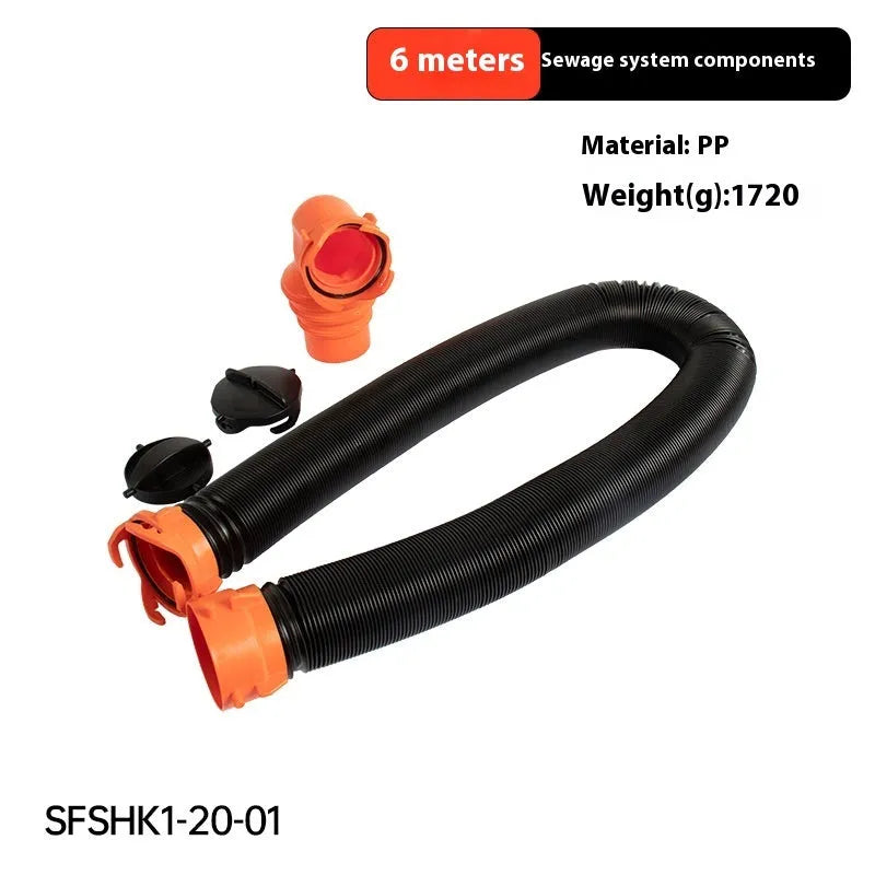 90 degree rotary elbow joint for caravan sewage hose in PP material