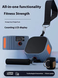 Blue grey fitness tensioner with adjustable 2-20kg resistance for full body training