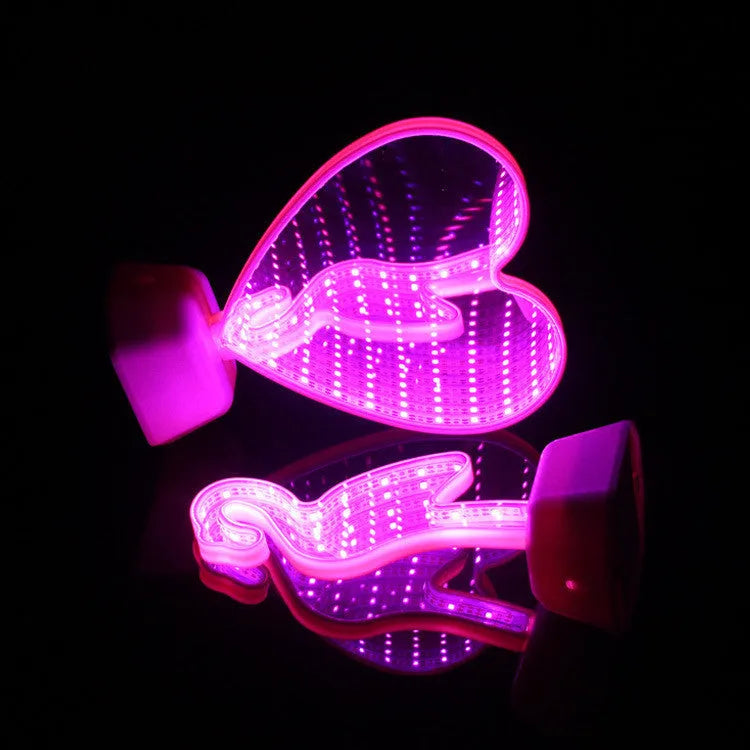 LED creative double-sided love tunnel light with rose red illumination measuring 16cm by 7cm by 19cm