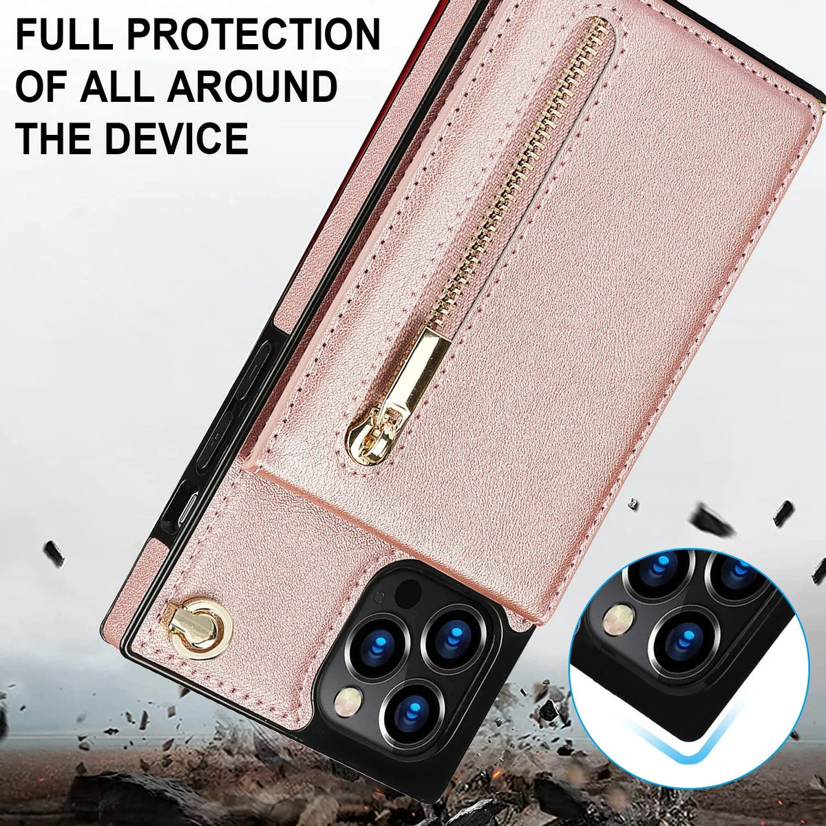 TPU and leather messenger style mobile phone case in solid colours for Samsung and iPhone models.