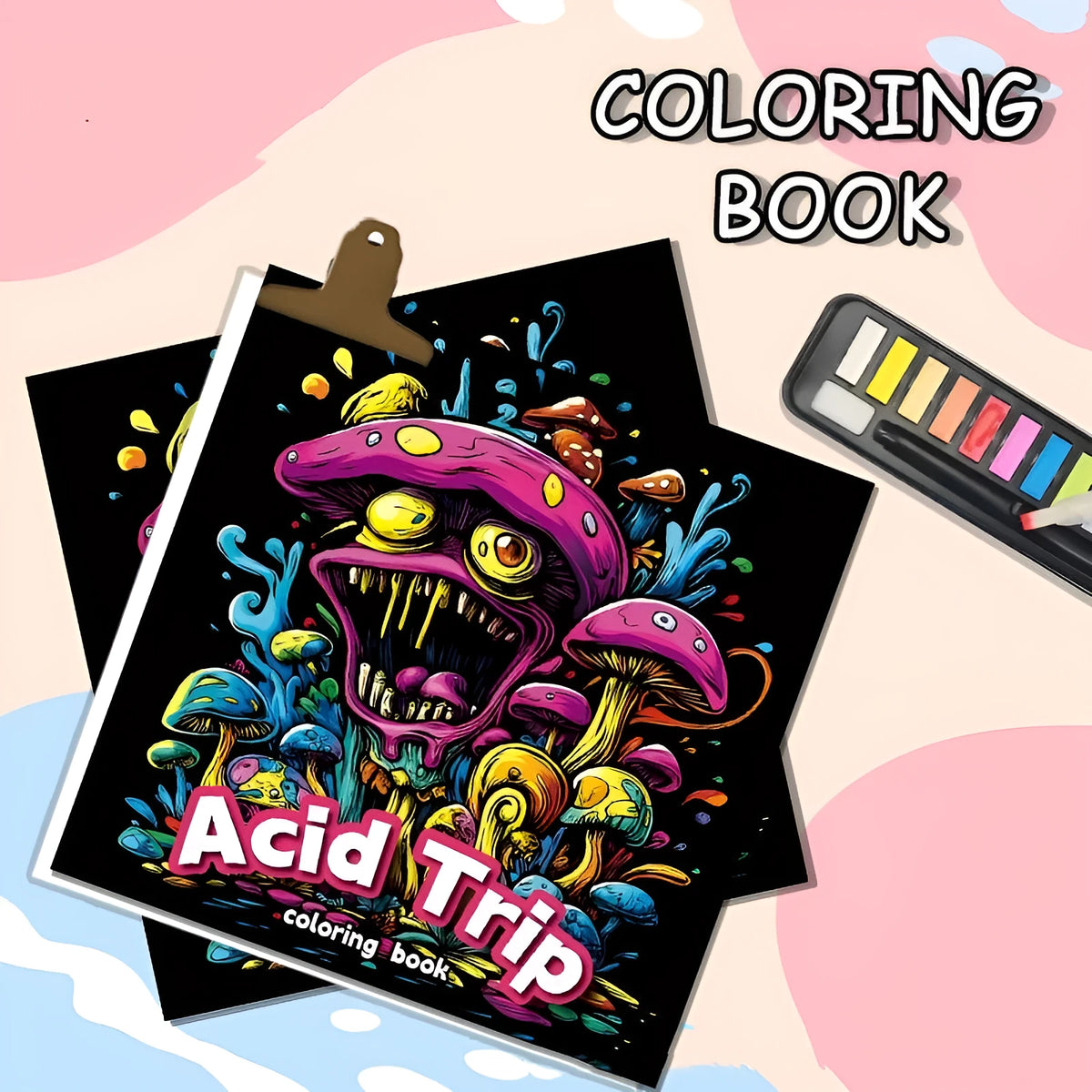 Acid tour coloured creative painting book with 200mm length for art projects