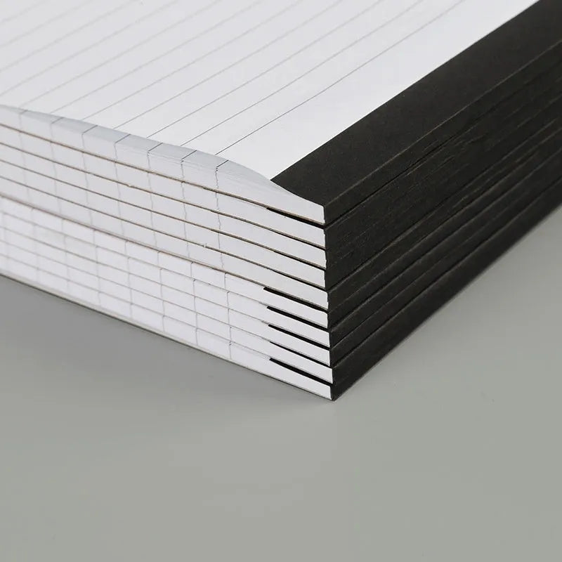 A4 tearable meeting notebook with grid design cover and wireless adhesive binding
