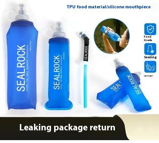 Flexible plastic portable drinking straw for sports like mountain biking and climbing