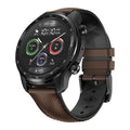 Ticwatch Pro X black smartwatch with stainless steel case and dual-layer display on a wrist