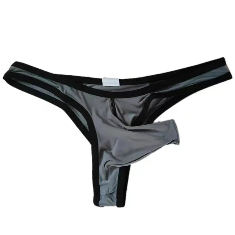 Men's Ice Silk underwear briefs shown in multiple colours including Army Green, black, and white.