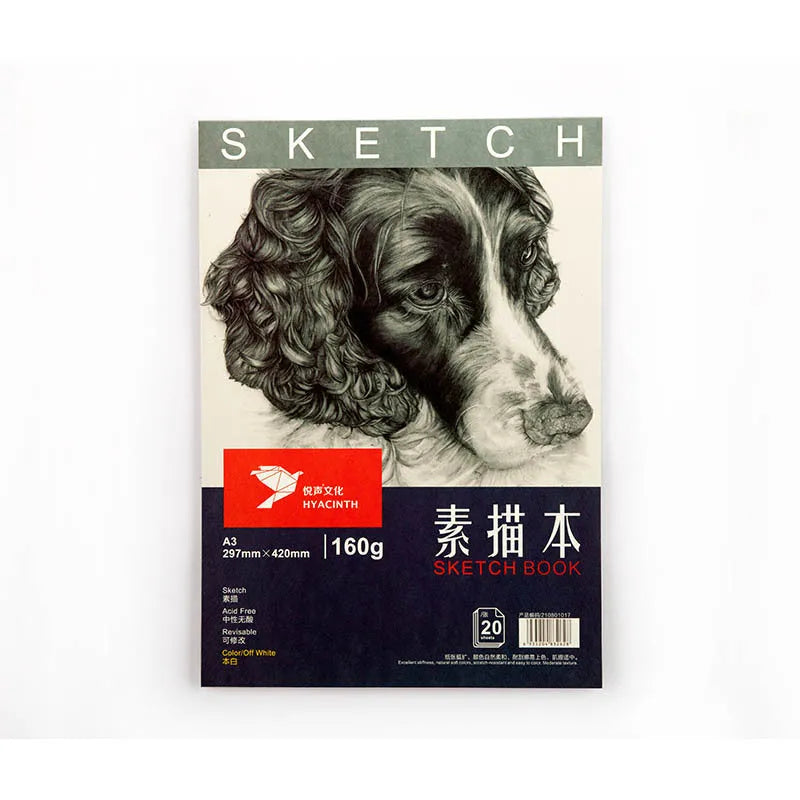 A4 artist sketch book with coil or glue binding in multiple paper weight options for drawing