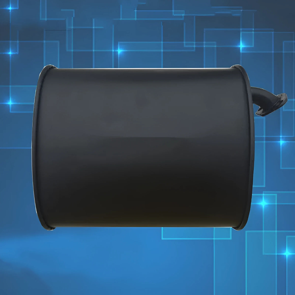 Black gasoline generator silencer and exhaust pipe chimney replacement part